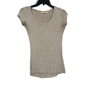 Living Doll tan Fitted Cap Sleeve Tee shirt